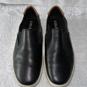 Cole Haan Men’s Black and Tan Slip on  Sneakers